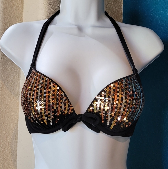 Victorias Secret Sequin Black Bombshell Bikini Set - Picture 5 of 16